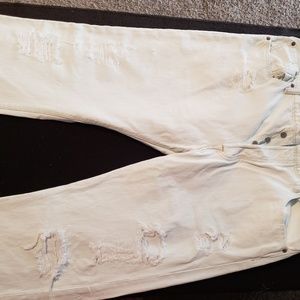 Mens distressed Levi's white 38x34